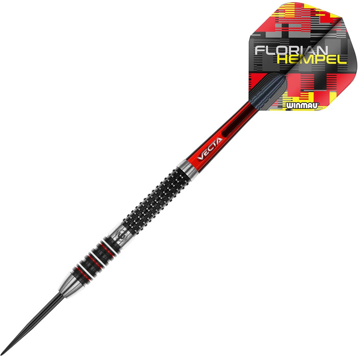 Дротики Winmau Steel Flo Hempel 25 г, сталь, 90% вольфрам, чорні