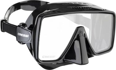 Маска для снорклінгу Cressi SF1 Quadratische з сухим сноркелем - чорна
