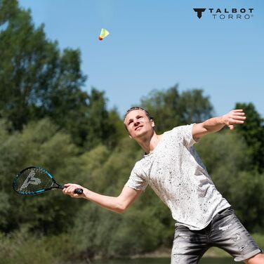 Бадмінтонний набір Talbot Torro Speed 6600: 2 алюмінієві ракетки 58,5 см, 5/6 вітростійких воланів, конуси для розмітки, рюкзак