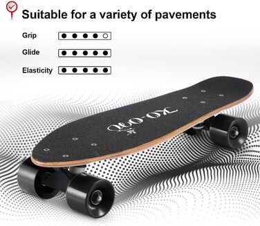 Скейтборд KO-ON Complete 22 дюйми Міні Круїзер для початківців, дітей, хлопчиків та дівчаток
