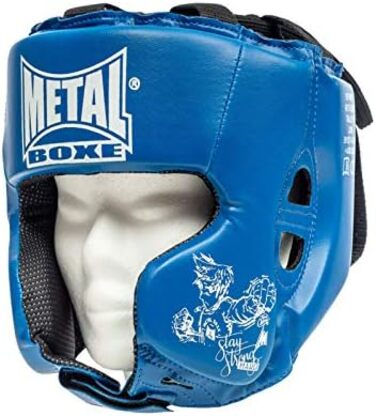Захисний шолом METAL BOXE MB117 для боксу та єдиноборств, синій, дитячий
