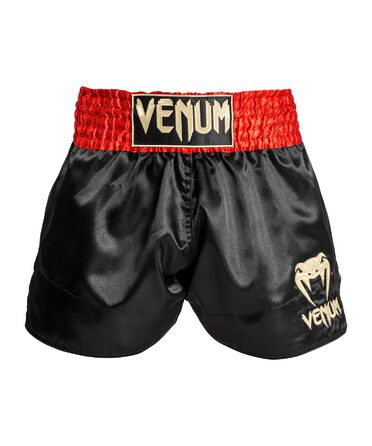 Шорти для тайського боксу Venum Classic Muay Thai (Червоний/Чорний/Золотий, S Slim)