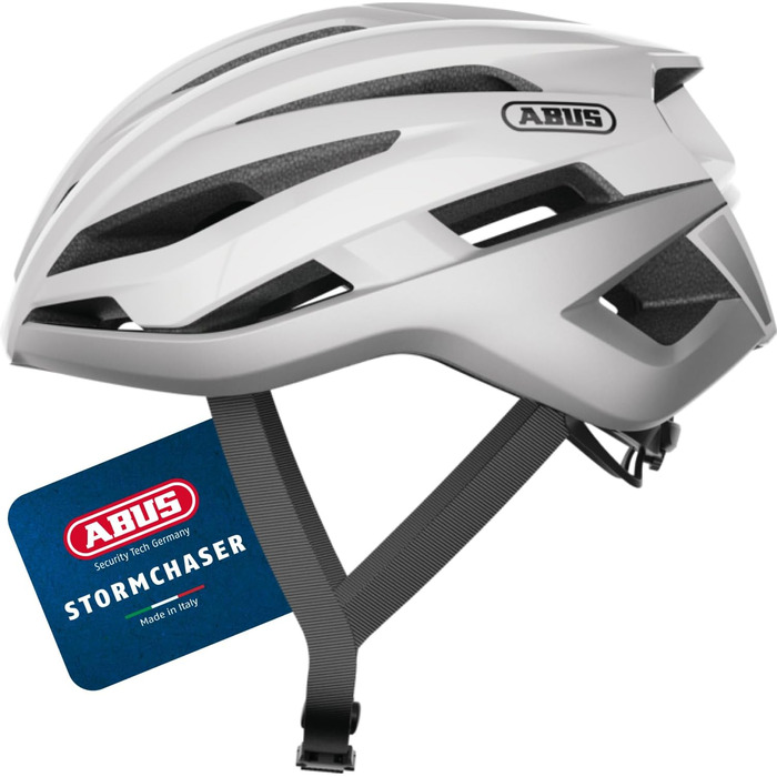 ABUS StormChaser шолом для шосе на велосипеді - Легкий та комфортний шолом для професійного велоспорту, білий (59-61 см)