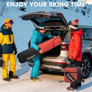 Сумка для сноуборду та черевиків Kioqiear з підкладкою, до 165 см та 43 розмір, комплект з 2 сумок