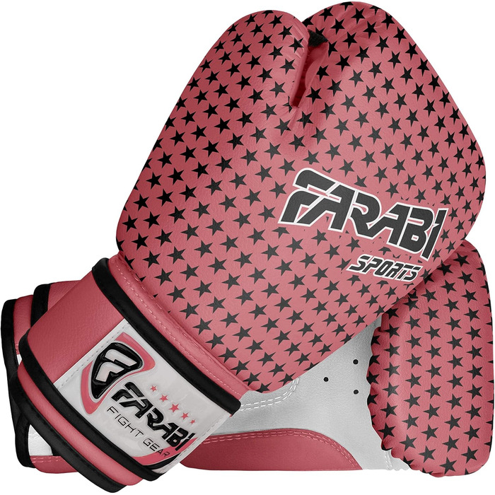 Дитячі боксерські рукавички Farabi Sports 4 oz рожеві, для боксу, MMA, Муай Тай, кікбоксингу, спарингів і тренувань, 4-9 років