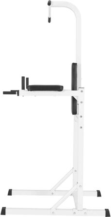 GORILLA SPORTS® Power Tower – багатофункціональна силова станція для дому: турнік, бруси, тренажер для підтягувань, віджимань і пресу, чорний/білий, фітнес обладнання для домашніх тренувань
