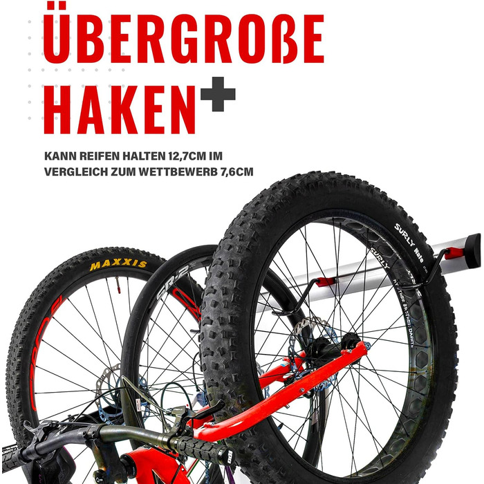 Настінна тримач для велосипедів PRO BIKE TOOL - 6 шт. - для гаража та квартири