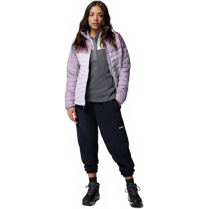 Жіноча куртка-пуховик Columbia Powder Pa Jacket, колір Lavender Pearl / Shale Purple, розмір L