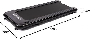 Електрична бігова доріжка TechFit WP-500 для дому, складана, 2 к.с., 6 програм, 16 швидкостей до 7 км/год, LCD-дисплей, чорна, універсальний розмір