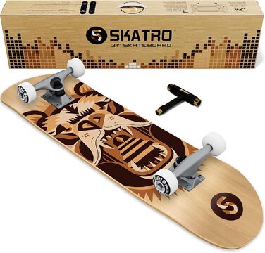Скейтборд Skatro Pro 78,7 см для дорослих і дітей, повний комплект, для початківців, хлопчиків і дівчаток