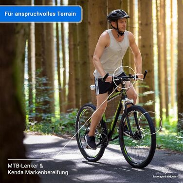 Гірський велосипед Bergsteiger Detroit 29 дюймів, дискові гальма, 21-швидкісна Shimano, амортизаційна вилка з блокуванням, для хлопців і чоловіків, червоно-сірий (матовий), підходить від 170 см