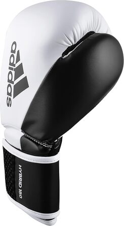 Боксерські рукавички adidas Hybrid 150 для боксу, кікбоксингу та ММА, універсальні, для чоловіків і жінок, різні ваги, чорні/білі