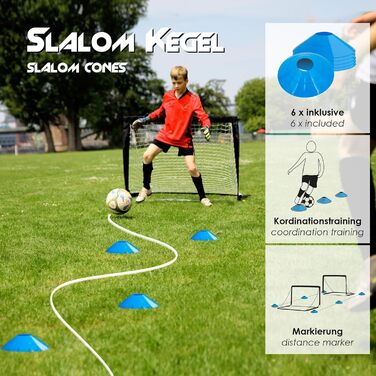 Набір футбо́льних воріт EASY2PLAY PRO (2 шт.) для дітей з мішенню та фішками, складані, для гри в приміщенні та на вулиці