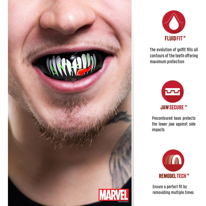 Спортивна капа Marvel Venom для брекетів, універсальна, для боксу, MMA, регбі, хокею, єдиноборств