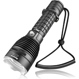 LED водонепроникний ліхтар для дайвінгу та активного відпочинку WholeFire 6000 Lumen, IPX8, 3 режими, перезаряджається, чорний