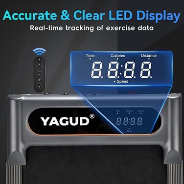 Складана бігова доріжка для дому та офісу Walking Pad, 2.5 к.с., з LED-дисплеєм та пультом керування, компактна підстольна доріжка для ходьби