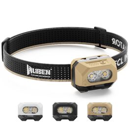 Налобний ліхтар WUBEN H4 LED, акумуляторний, 800 люмен, 10 режимів роботи з червоним світлом, колір Khaki