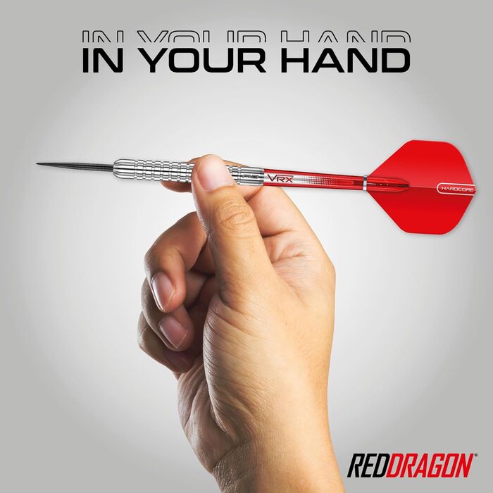 Професійний набір сталевих дартсів RED DRAGON Hell Fire A 24 г, 3 шт. з крилами і стрижнями