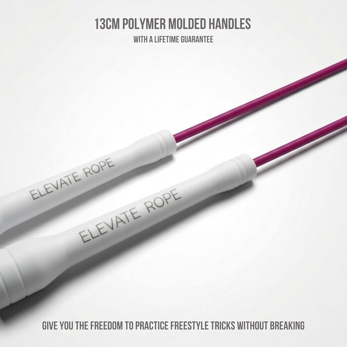 Професійний стрибковий канат Elevate Speed Rope MAX з міцного ПВХ та нейлоновим сердечником, 5 мм, до 3 метрів, рожевий