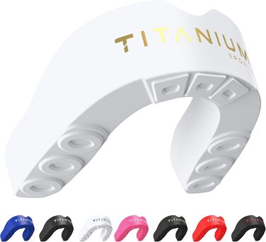 Захисний капу для спорту Titanium Sports Premium - Slim Fit з чохлом. Захист для боксу, MMA, джудо, карате, регбі, хокею, футболу. Підходить для дітей (<11) та дорослих (+12). Золотистий колір.