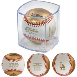 Офіційний м'яч World Series 2025 - Лос-Анджелес Доджерс | М'яч чемпіонів | Білий/Золотий, шкіра