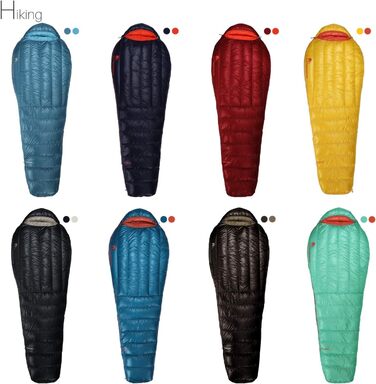 Спальний мішок кокон Mountaintop Ultralight 650 Fill Power (Качка) для кемпінгу, гірських походів, 32°F (чорний)