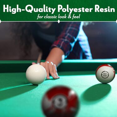 Набір для більярду Iszy Billiards Billardkugel-Set з мармуру - стиль Swirl, різні стилі на вибір, темний мармур