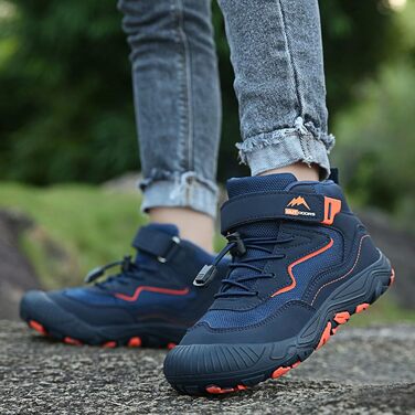Дитячі трекінгові черевики для ходьби та бігу, водонепроникні, зручні, легкі, спортивні, синього кольору (33 EU)
