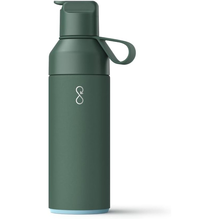 Еко-пляшка Ocean Bottle GO 500 мл, нержавіюча сталь, зелена, багаторазова, з переробленого матеріалу