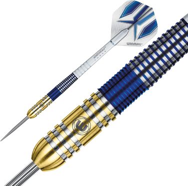 Дротики для дартсу WINMAU Steve Beaton 26 г, професійні, вольфрамові, з сталевим вістрям, набір з оперенням та держателями