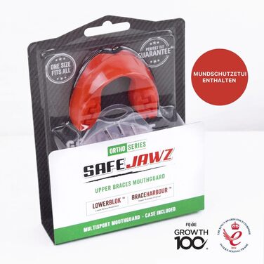 Захист для зубів SAFEJAWZ Sport для брекетів, універсальний розмір, для контактних видів спорту (Rugby, MMA, бокс)
