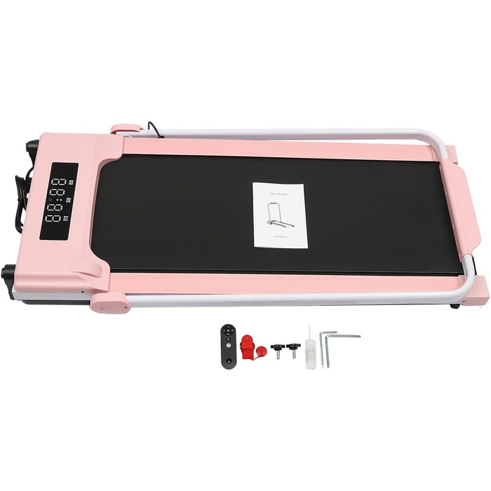 Електрична бігова доріжка складна Laufband, компактний Walking Pad 0,65–2 к.с., макс. 10 км/год, LED-дисплей, 20-дюймовий біговий ремінь, до 100 кг, для дому, офісу, спортзалу