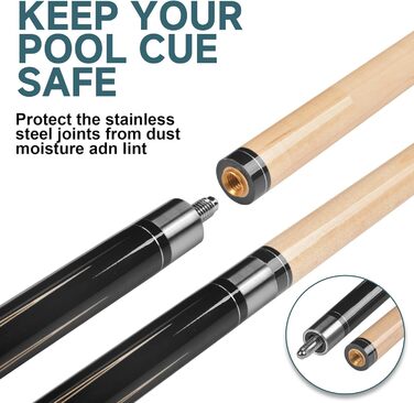 Біліардна кий HomeSeason 57'' з низькою дефлекцією - професійна кий для більяру