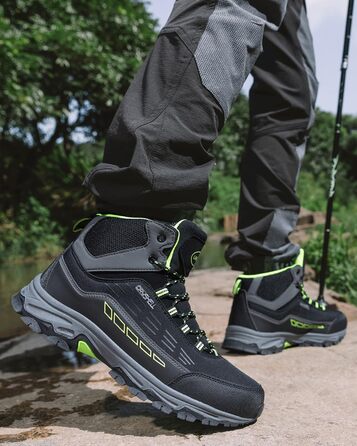 Водонепроникні трекінгові черевики для чоловіків та жінок, Outdoor, розмір 37-46 EU, чорний/зелений