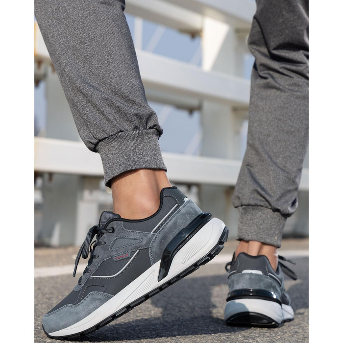 Чоловічі кросівки для активного відпочинку, бігу та ходьби, 41-45 EU (42 EU, сіро-помаранчевий)