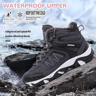 Зимові черевики ASHION для жінок: утеплені, водонепроникні, для ходьби та відпочинку на природі, розмір 36-42, колір: темно-синій