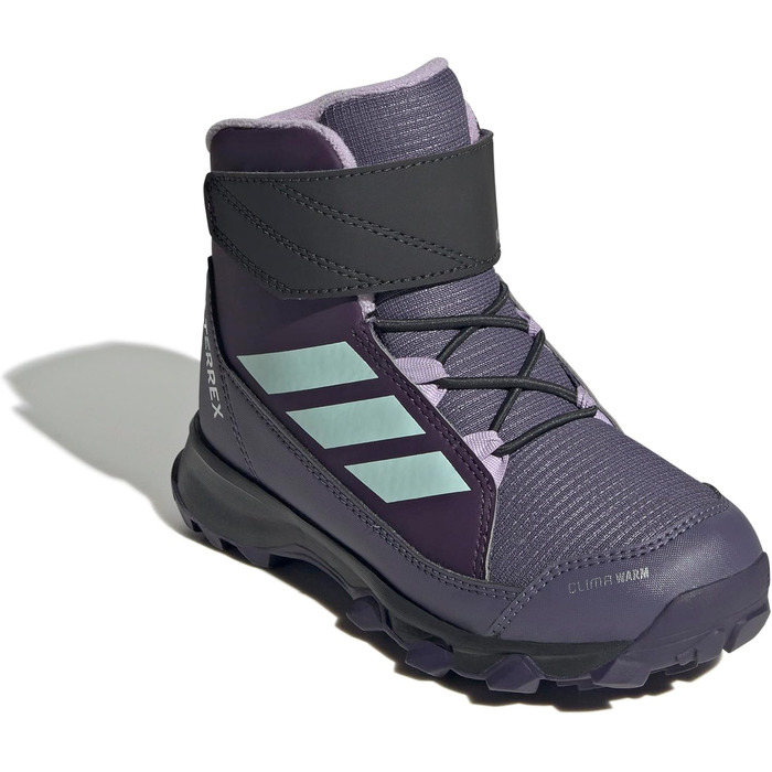 Дитячі зимові черевики adidas Terrex Snow CF Climawarm для дітей, 38 2/3 EU, Aurora Plum/Semi Flash Aqua/Powder Plum