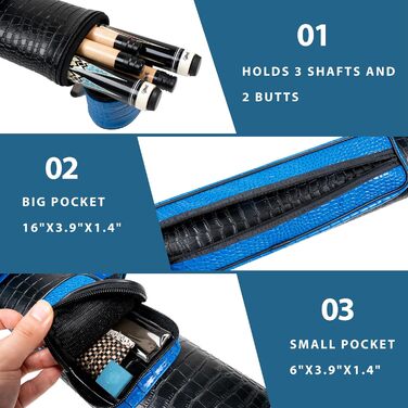 Жорсткий кейс для більярдних київ Billmart, сумка-чохол на 2+1 кий, аксесуари для пула