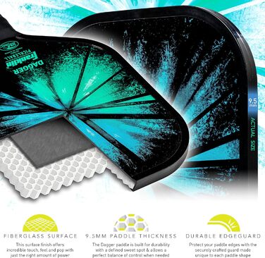 Набір для піклболу Franklin Sports: 2 ракетки Dolch зі скловолокна та 4 м’ячі X-40, сертифікований USAPA, для 2 гравців