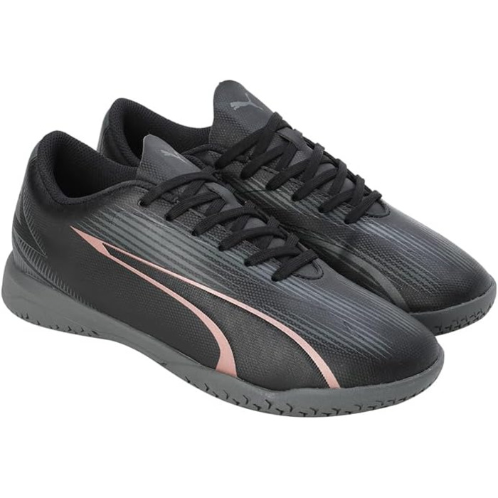 Дитячі футбольні бутси PUMA Ultra Play It Jr для гри в футбол (36 EU, Puma Black Copper Rose)