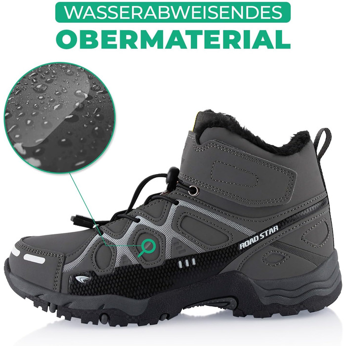 Черевики для ходьби жіночі та чоловічі, зимові, з утепленням, сірі та білі, 36 EU