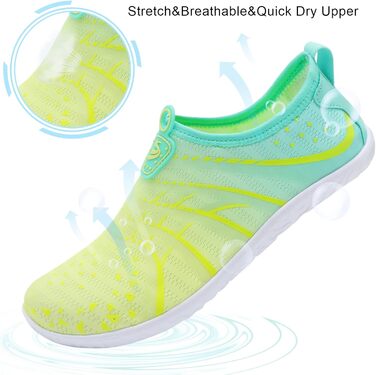 Водні шкарпетки Spesoul для жінок та чоловіків: дихаючі, швидковисихаючі, м'які, для хаду, піших прогулянок, плавання, пляжу, серфінгу, йоги, спорту (39/40.5 EU, Jiao Blgreen)