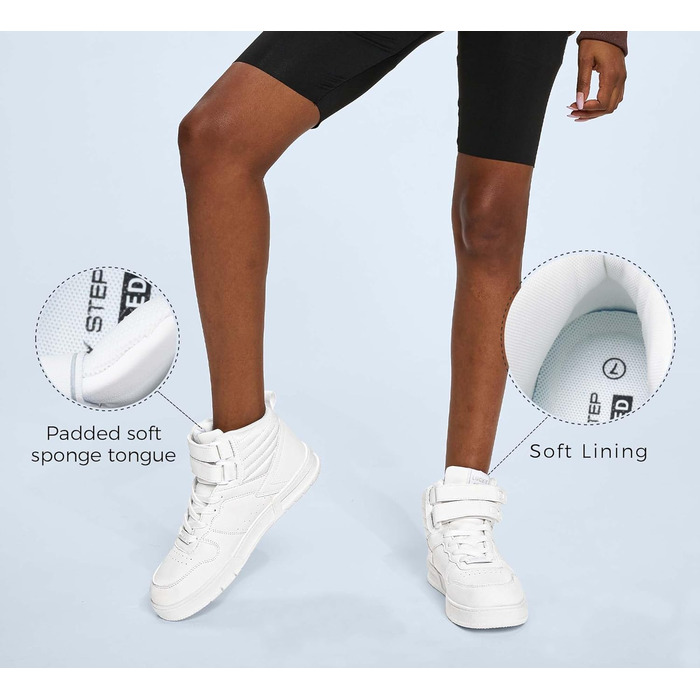 Жіночі баскетбольні черевики Lucky Step з клямкою - стильні кросівки з екошкіри, розмір 39 EU, білі