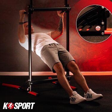 K-Sport Power Tower: турнік, силовий тренажер для дому | до 150 кг | багатофункціональний | для фітнесу та силових тренувань