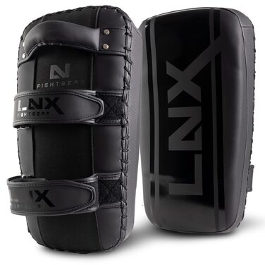 Боксерські лапи LNX Thai Pads Ultimatte для Муай-Тай та Кікбоксингу, матово-чорні, пара