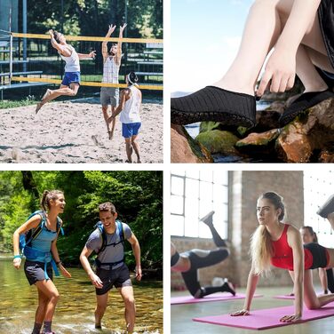 Водні черевики JOTO для жінок, чоловіків та дітей, унісекс. Швидка сушка, пляжні черевики, аквашузи, плавальні черевики, серфінги, босі черевики. Розмір 38/39 EU, чорний колір