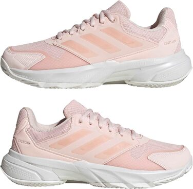 Жіночі тенісні кросівки adidas CourtJam Control 3 для глини (44 EU, Wonder Quartz Wonder Quartz Crystal White)