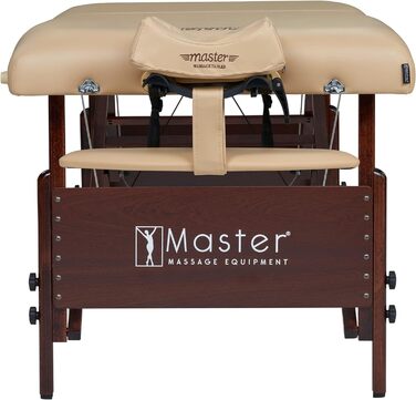 Складаний масажний стіл Master Massage Del Ray 71 см, термо-верх, бежевий (пісочний колір), мобільний