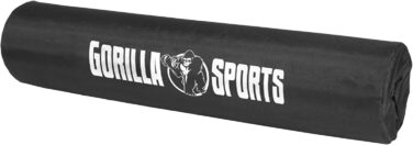 Олімпійський гриф GORILLA SPORTS 170 см з подушкою для шиї, 200 кг, хромований, насічка, діаметр 30 мм, з гвинтовими і пружинними замками — штанга для силових тренувань