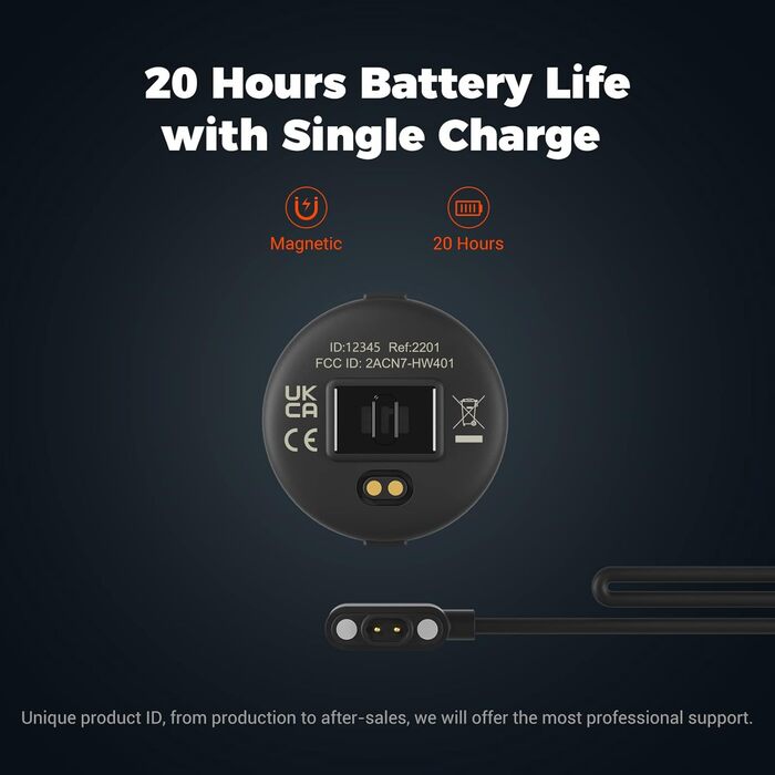 Пульсометр Moofit HW401 з нагрудним датчиком, Bluetooth/ANT+, водонепроникний IP67, сумісний з Wahoo, Strava